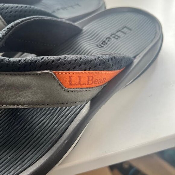 L.L. Bean Mens Swift River Flip-Flop Sandal Sport in Dark Silt - Size 9 - Picture 2 of 8
